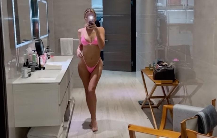 khloe kardashian shares sultry bikini post