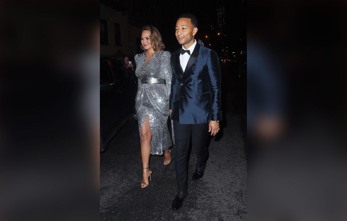 Pregnant Chrissy Teigen and John Legend head to the Grammy&#8217;s