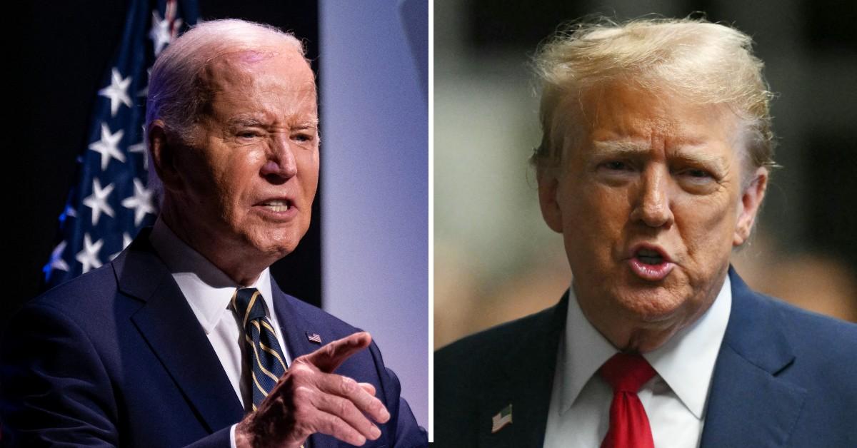 war of words president joe biden calls donald trump a convicted felon who is going crazy pp