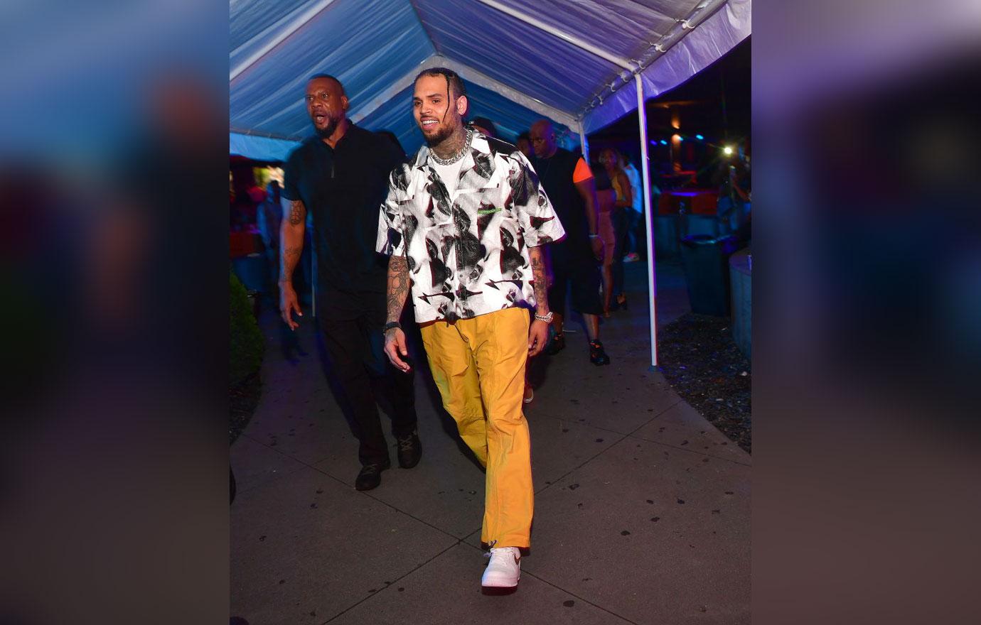 Chris Brown Smiles At An Event