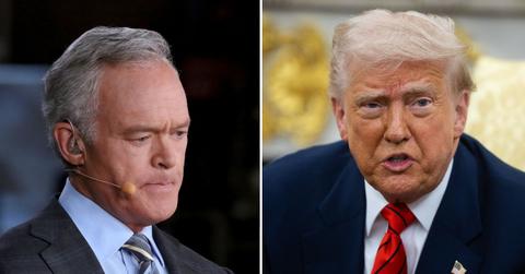 Composite photo of Scott Pelley and Donald Trump