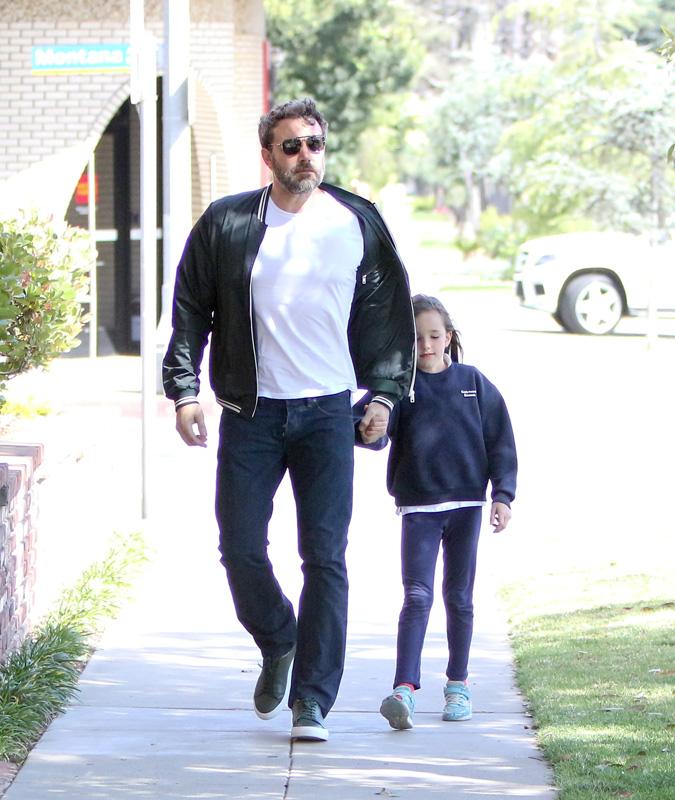 Ben Affleck is seen out and about with his children in Los Angeles