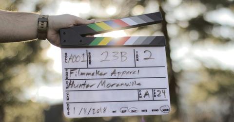 Photo of a clapperboard.