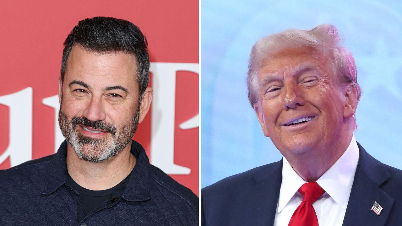 Photo of Jimmy Kimmel and Donald Trump.