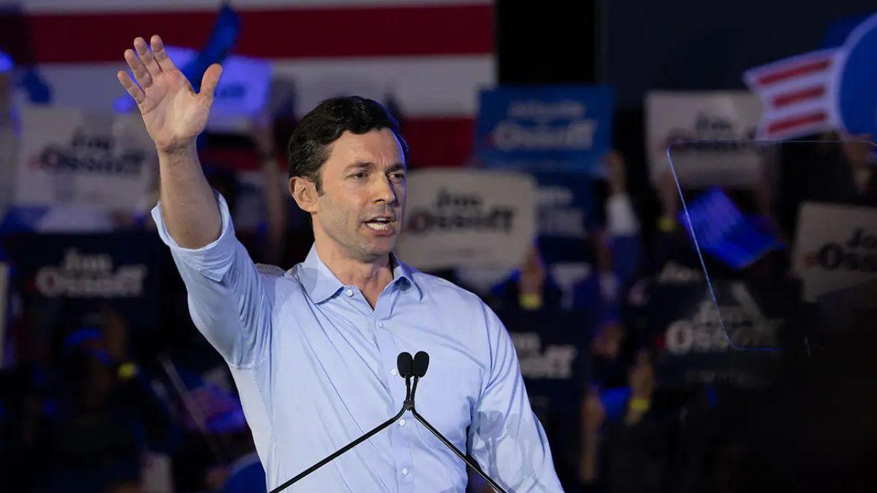 Image of Jon Ossoff was the first to call out Donald Trump and Natalie Harp's bizarre bond during a rally.
