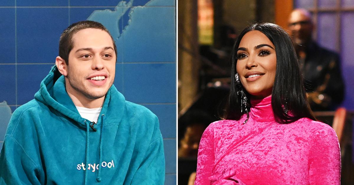 pete davidson chasing after kim kardashian since snl hosting gig spotted holding hands