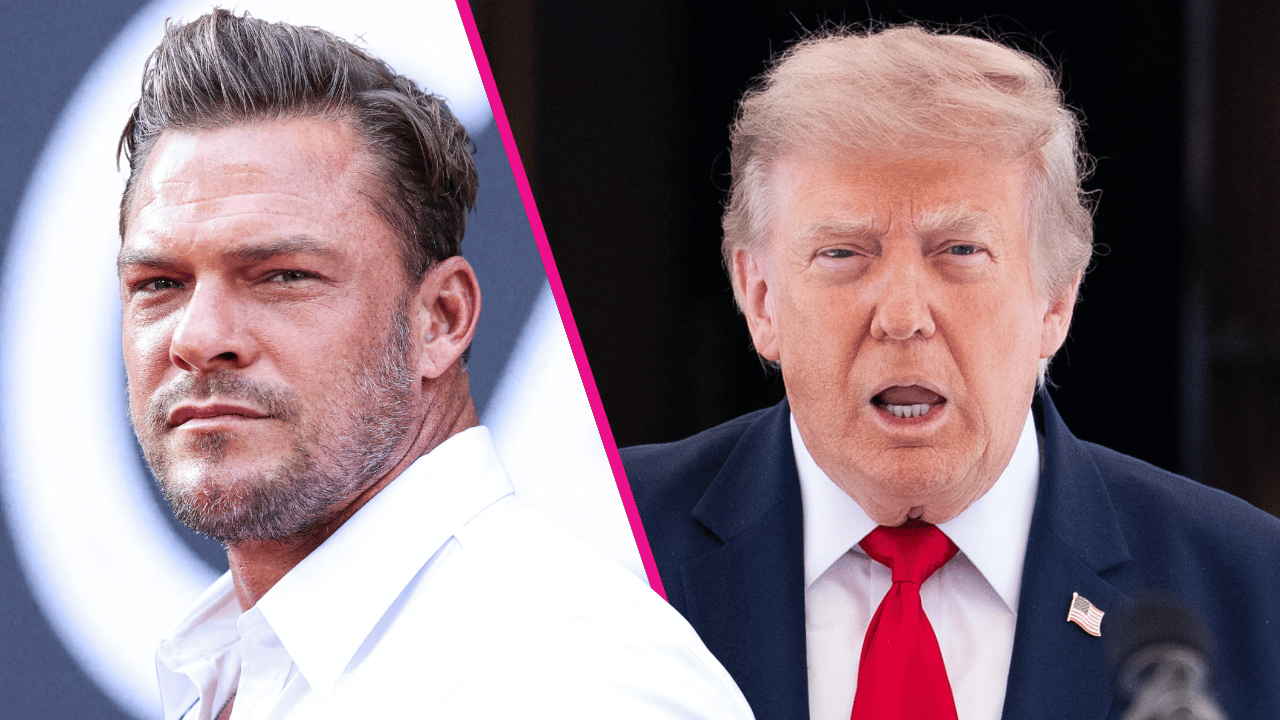 pic of Alan Ritchson, Donald Trump. 