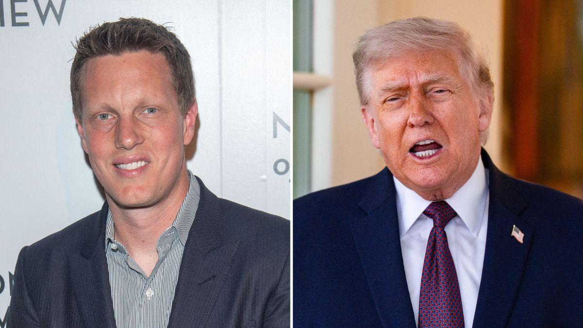 Photo of David Ellison and Donald Trump.