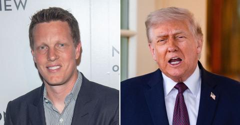 Photo of David Ellison and Donald Trump.