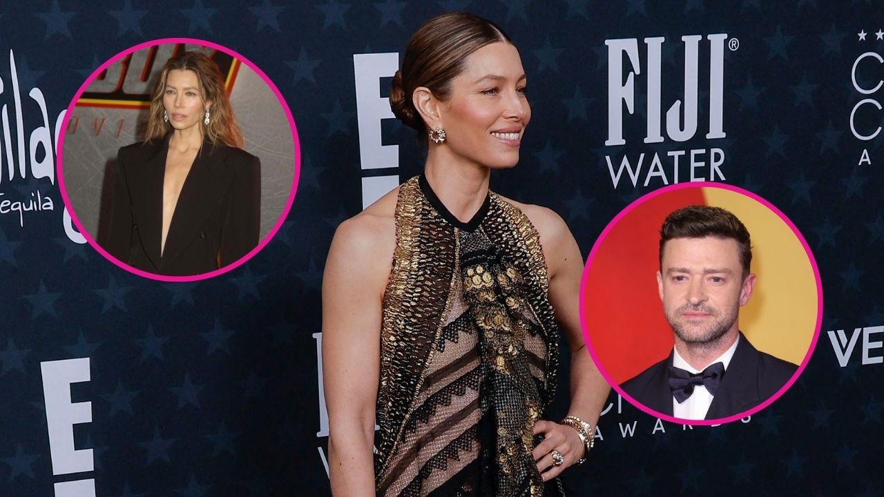 Image of Jessica Biel wore a revealing look on the red carpet.