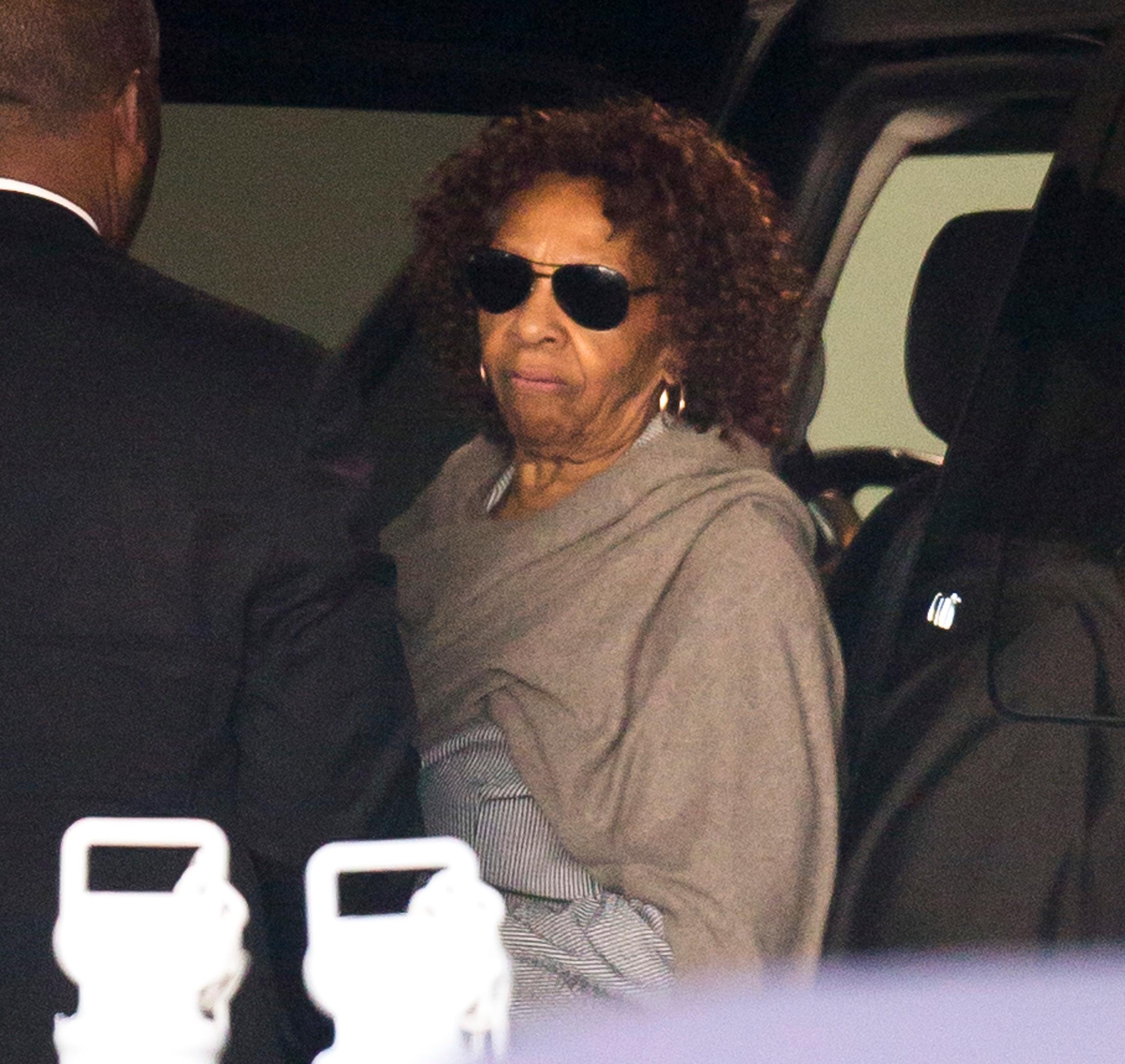 Bobbi Kristina Brown&#8217;s grandmother Cissy Houston arrives at the hospital, Tuesday afternoon, Atlanta.