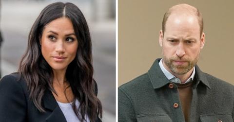 Split photo of Meghan Markle and Prince William
