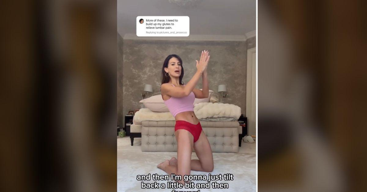 image of The 'Dancing With the Stars' alum gave an exercise tutorial.