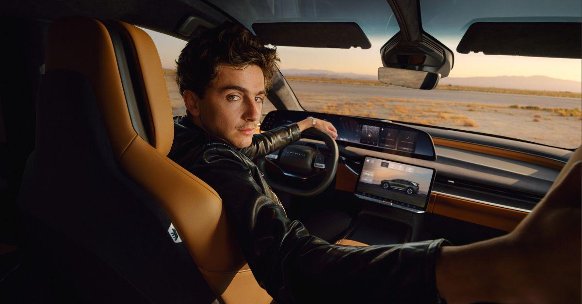 Image of Timothée Chalamet will star in a Lucid Motors campaign later this year.