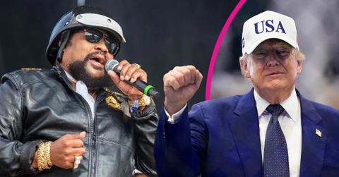 Composite photo of original Village People member Victor Willis and Donald Trump.