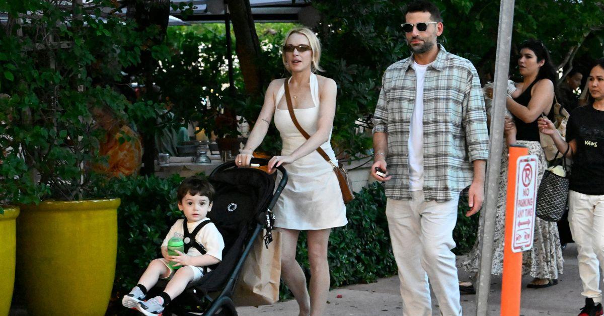 image of Lindsay Lohan was seen smoking while out and about in Miami.