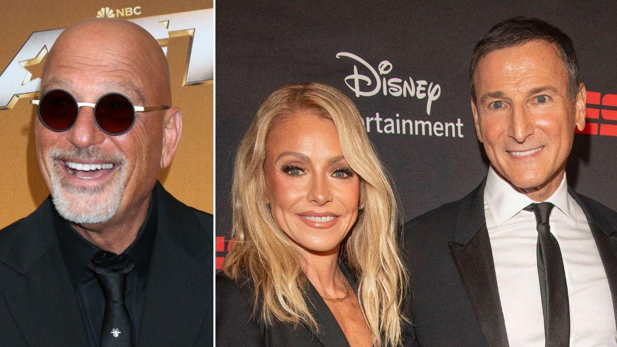 Split photo fo Howie Mandel, Kelly Ripa and Michael Gelman.