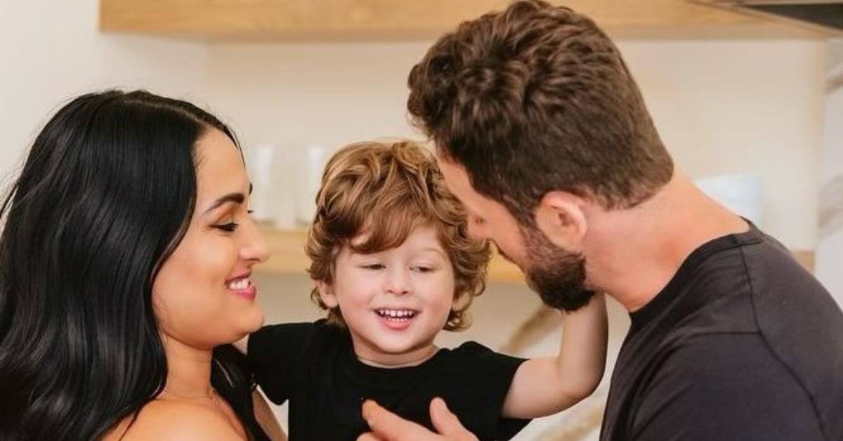 Photo of Nikki Garcia, Artem Chigvintsev and their son, Matteo.