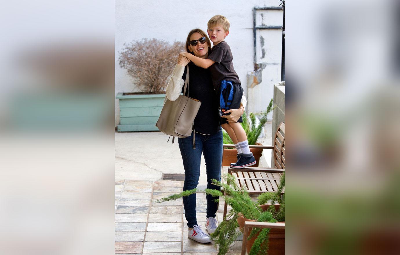 EXCLUSIVE: Jennifer Garner taking her son to martial art class.