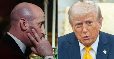 split of Stephen Miller, Donald Trump.