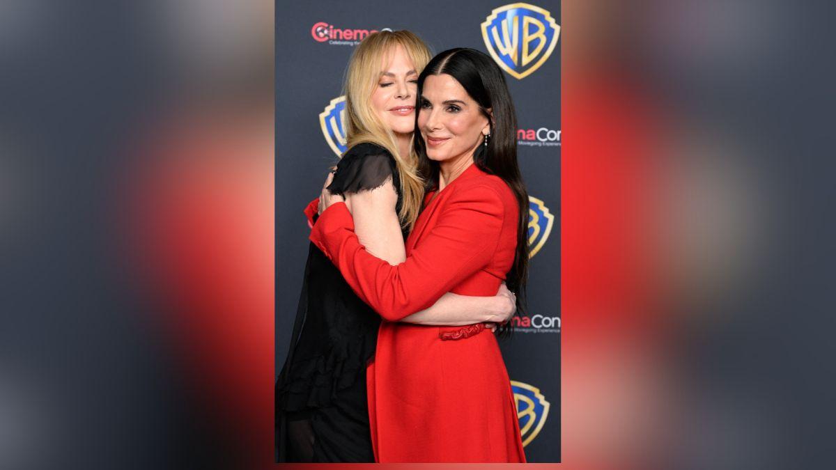Image of Nicole Kidman walked the red carpet at CinemaCon with Sandra Bullock.