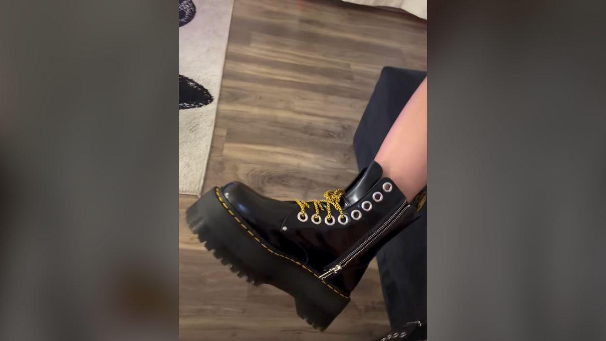 Photo of Amanda Bynes showed off new Doc Marten platform boots on May 26.