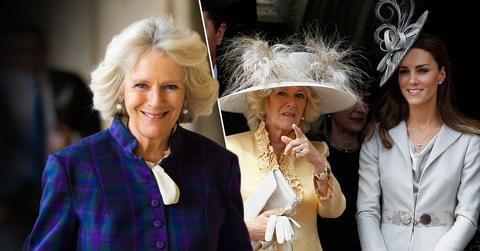 Camilla Parker-Bowles with split photo of Camilla and Kate Middleton Story Kate Simpleton