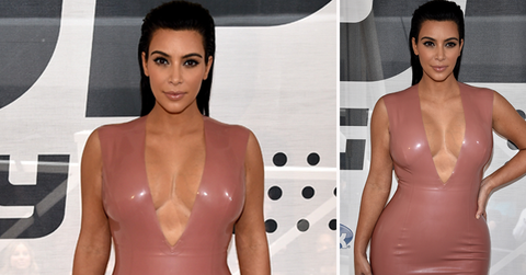 Kim kardashian latex dress pregnant