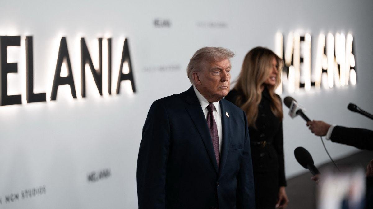 image of Donald Trump praised Melania as 'smart, respected, and helpful,' but appeared detached at the event.