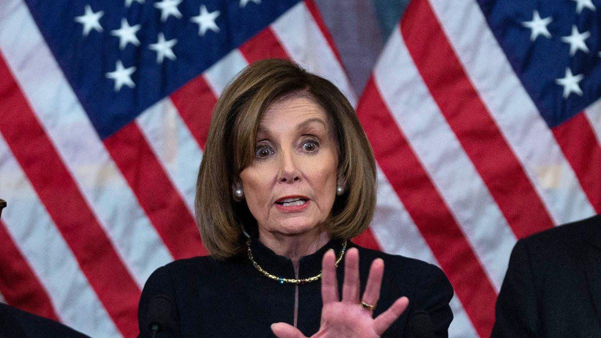 Image of Nancy Pelosi feuded with a reporter over the January 6, 2021, Capitol riots.
