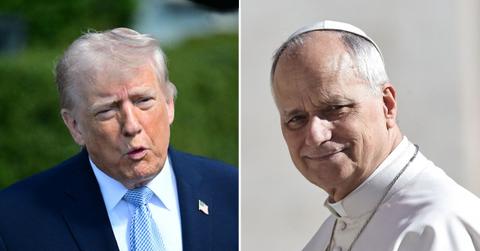 Photo of Donald Trump and Pope Leo XIV.