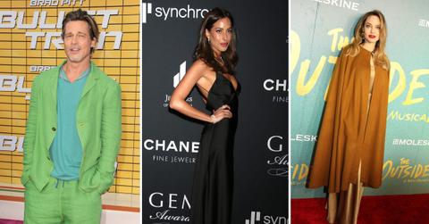 A composite photo of Brad Pitt, Ines de Ramon and Angelina Jolie.