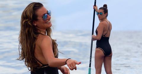 lea michele bikini body workout beach