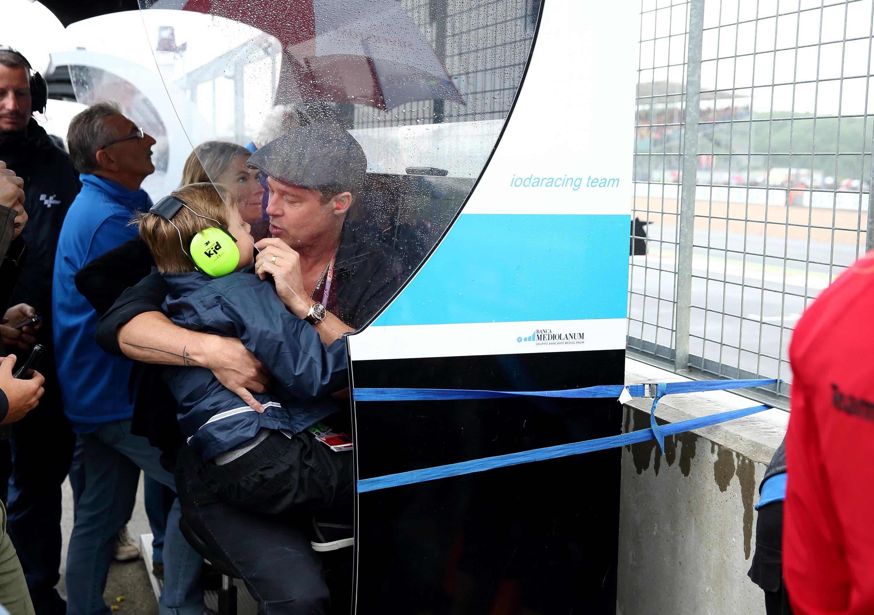 Brad Pitt Attends The MotoGP British Grand Prix Race At Silverstone Ahead Of The Release Of The Documentary &#8220;Hitting The Apex&#8221;