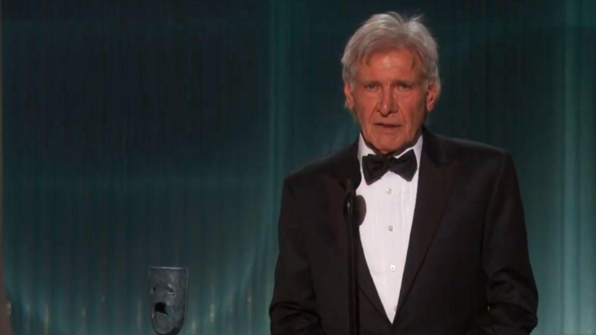 Photo of Harrison Ford received the Lifetime Achievement Award at the 2026 Actor Awards.