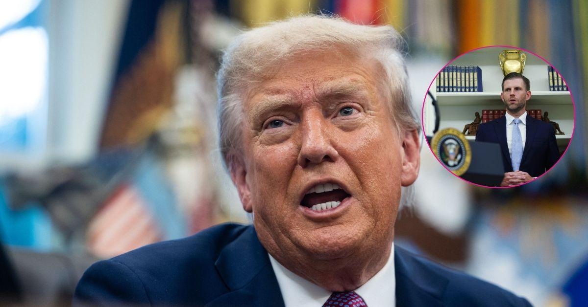 Composite photo of Donald Trump and Eric Trump