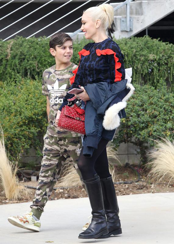 Gwen Stefani and family are seen attending Sunday Church services in Los Angeles