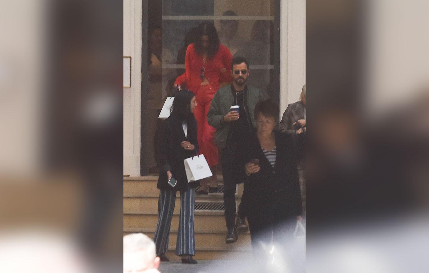 Justin Theroux and Laura Harrier in Paris