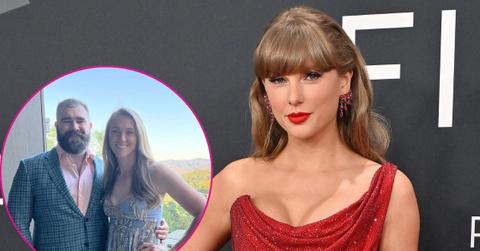 Composite Photos of Taylor Swift, Jason Kelce and Kylie Kelce