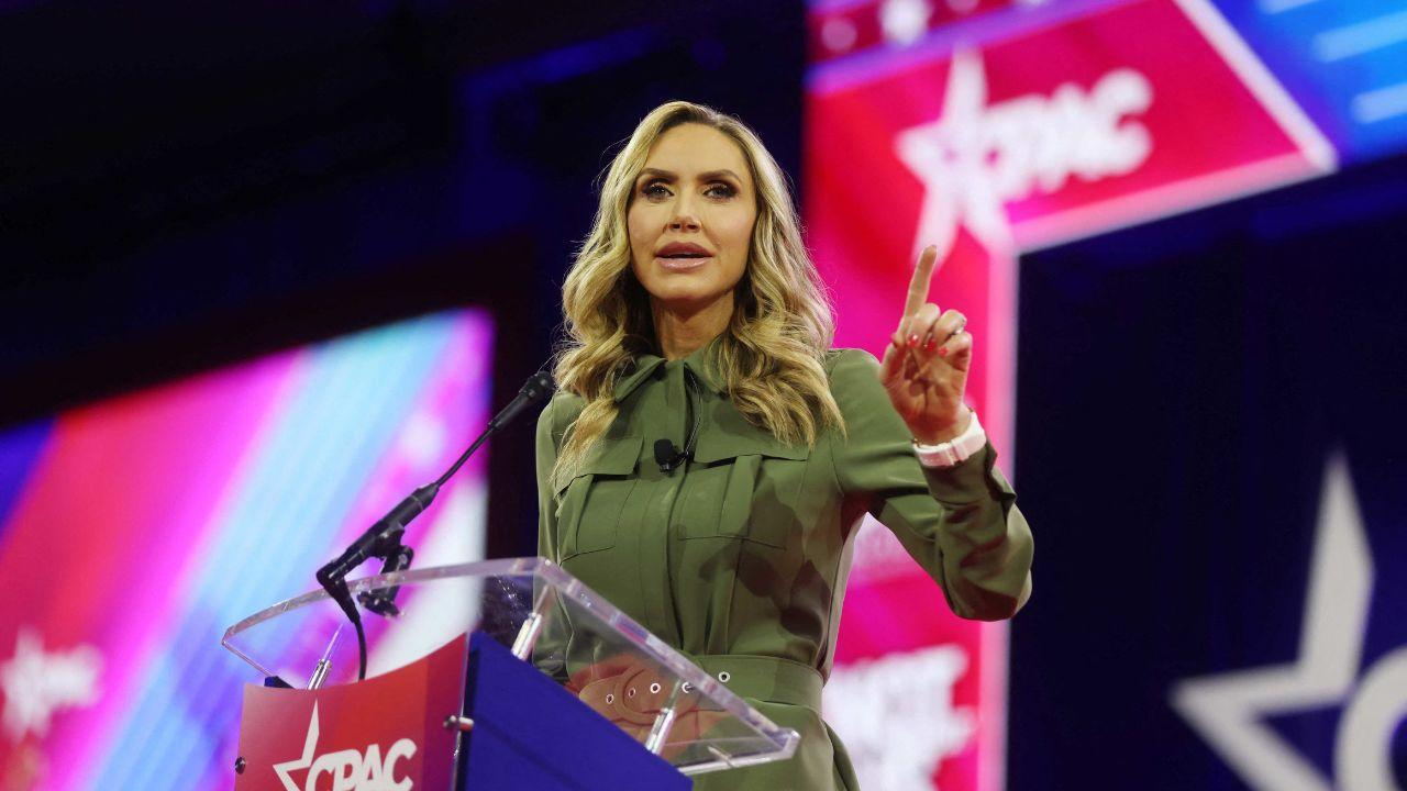 Image of Lara Trump described Barron Trump as intelligent, funny and aware of current events during a podcast appearance.