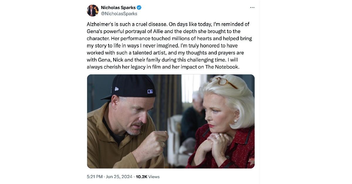 nicolas sparks tweet