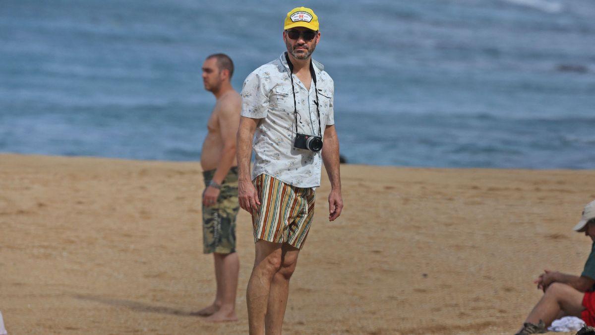 Image of Jimmy Kimmel told Donald Trump to 'not do anything stupid' while he's away on vacation.