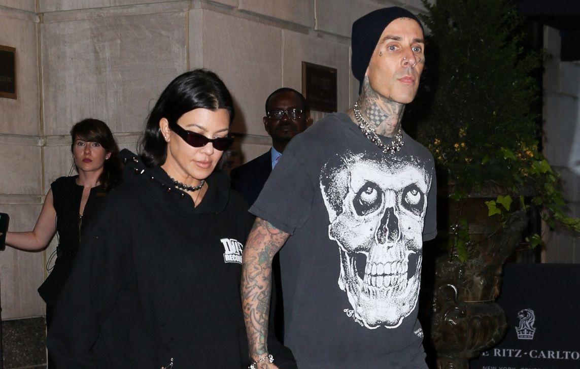 travis barker kourtney kardashian react parody wedding video