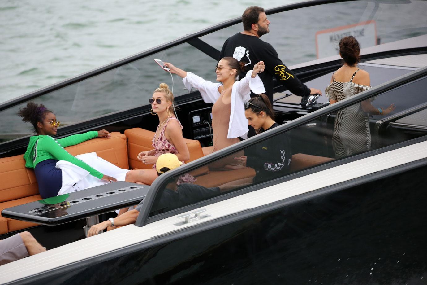 Bella hadid hailey baldwin boat