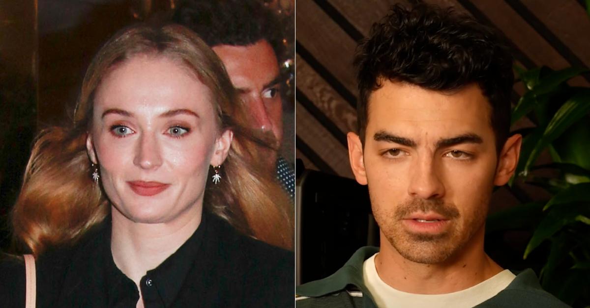 Photo of Sophie Turner; picture of Joe Jonas.