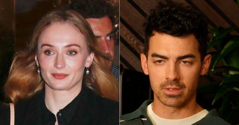Photo of Sophie Turner; picture of Joe Jonas.