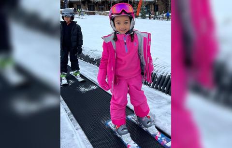 kim kardashian goes skiing kids kanye west drama