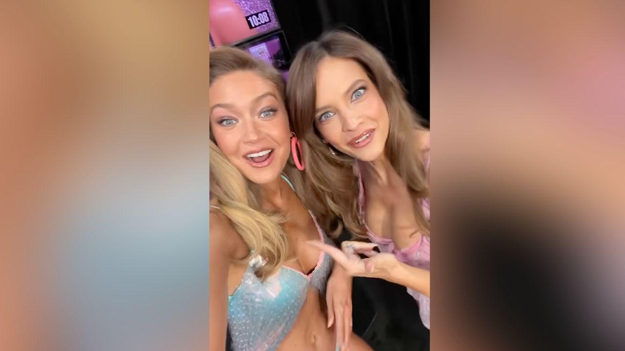 Image of Gigi Hadid called Barbara Palvin the 'hottest mom in the world' before Barbara Palvin enthusiastically included her fellow model.