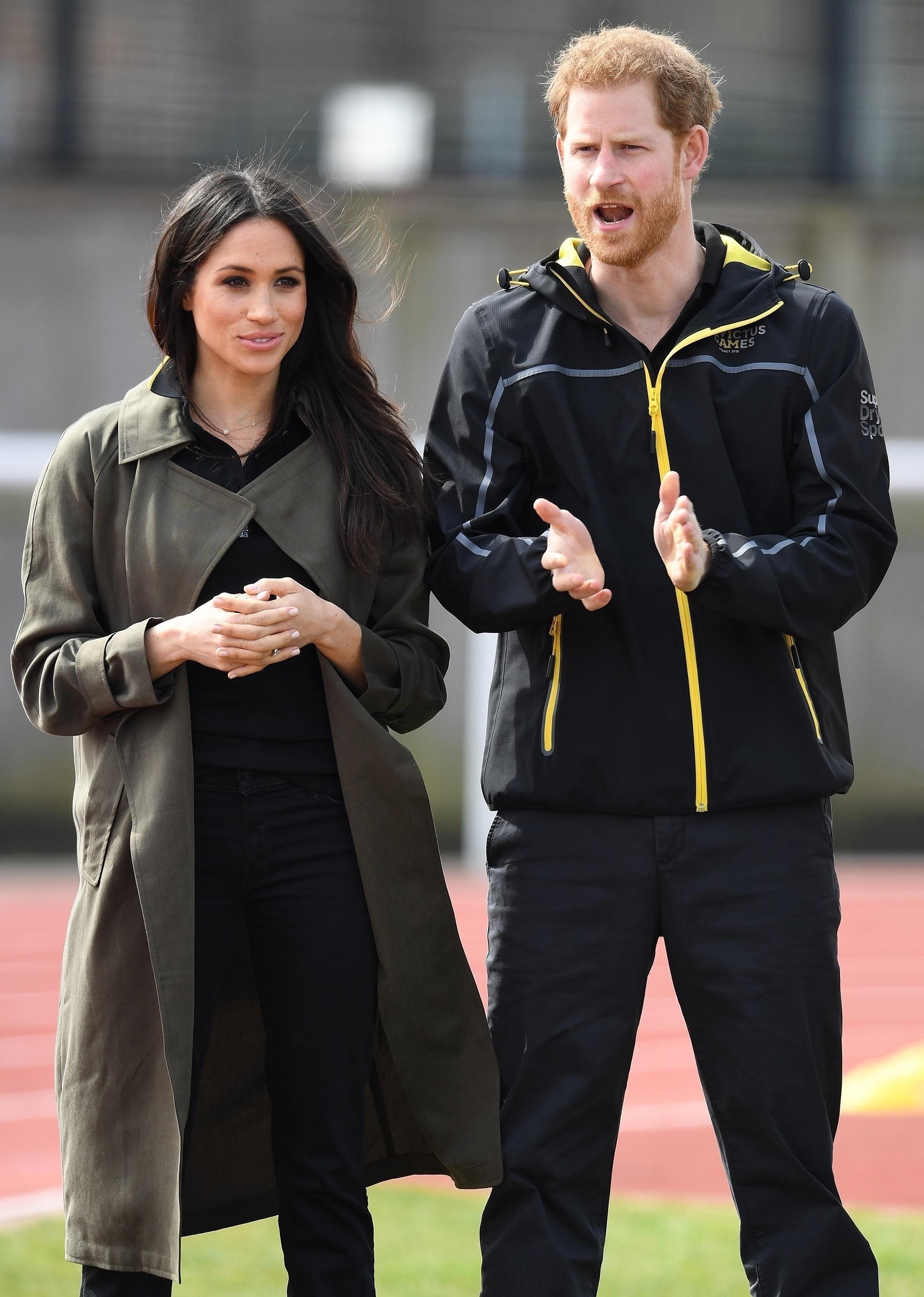 Prince Harry and Meghan Markle attend the Invictus team trials