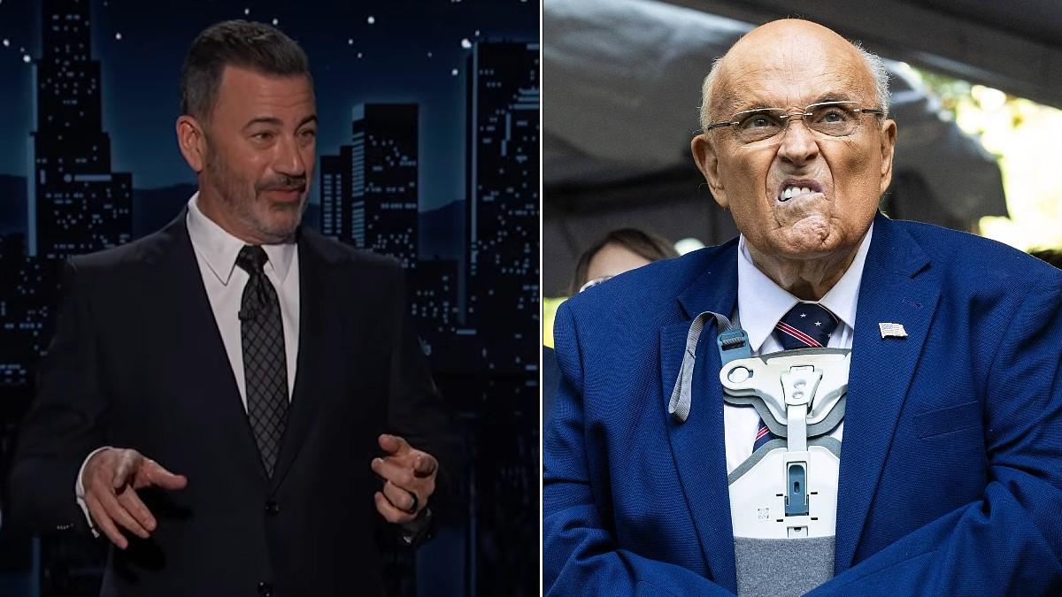 split of Jimmy Kimmel, Rudy Giuliani. 